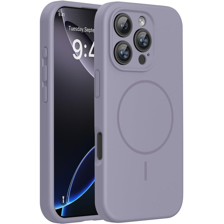 Magnetic for iPhone 17 Pro Max Case, Compatible with MagSafe, Integrated Silicone Camera Control Cover, 3.0mm Thicken Shockproof Drop Protection Phone Case for 17 ProMax, Orange