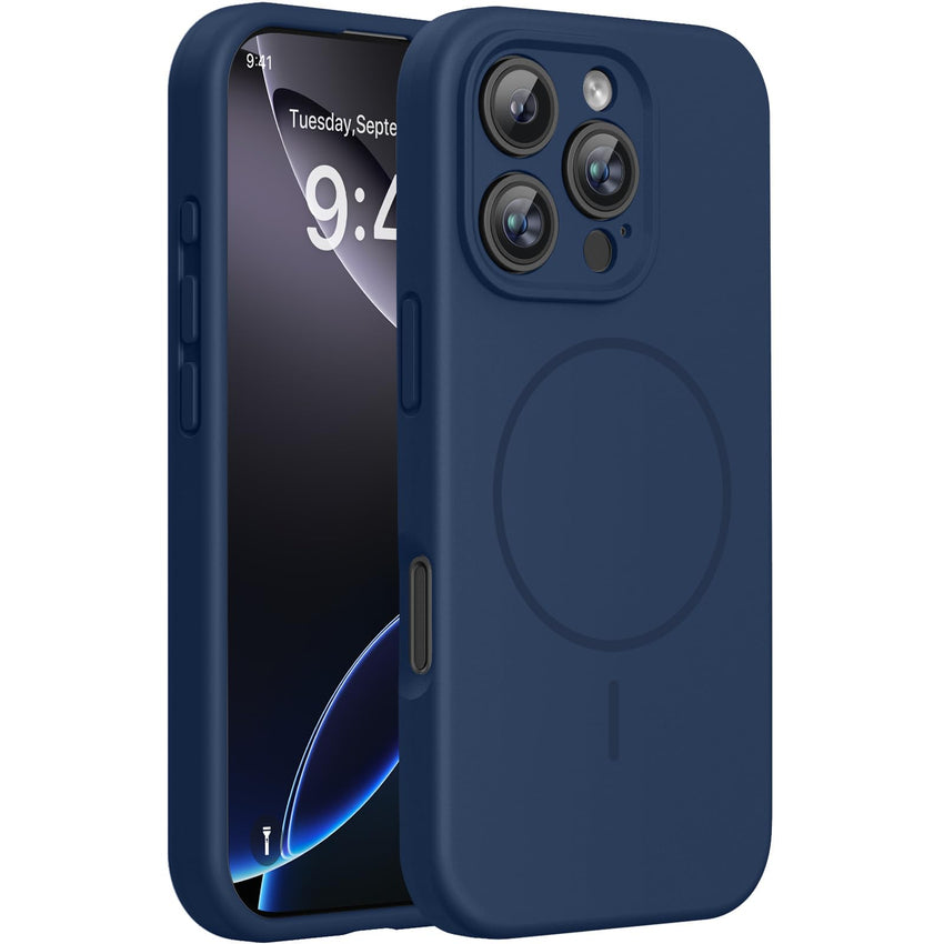 Magnetic for iPhone 17 Pro Max Case, Compatible with MagSafe, Integrated Silicone Camera Control Cover, 3.0mm Thicken Shockproof Drop Protection Phone Case for 17 ProMax, Orange