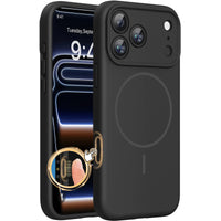 Magnetic for iPhone 17 Pro Max Case, Compatible with MagSafe, Integrated Silicone Camera Control Cover, 3.0mm Thicken Shockproof Drop Protection Phone Case for 17 ProMax, Orange