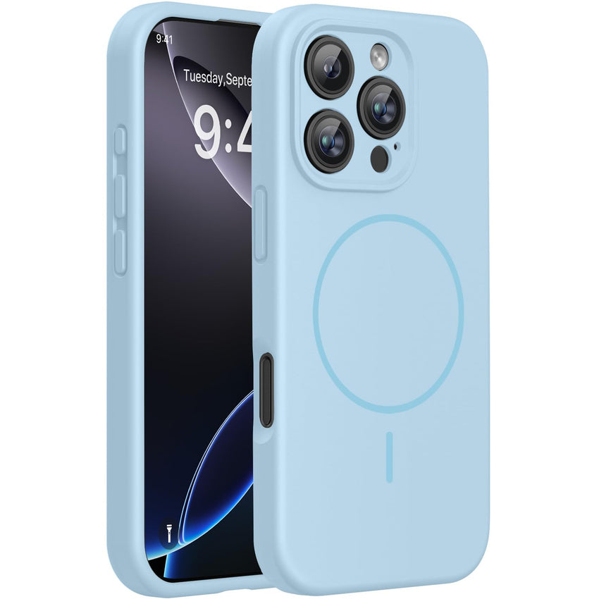 Magnetic for iPhone 17 Pro Max Case, Compatible with MagSafe, Integrated Silicone Camera Control Cover, 3.0mm Thicken Shockproof Drop Protection Phone Case for 17 ProMax, Orange