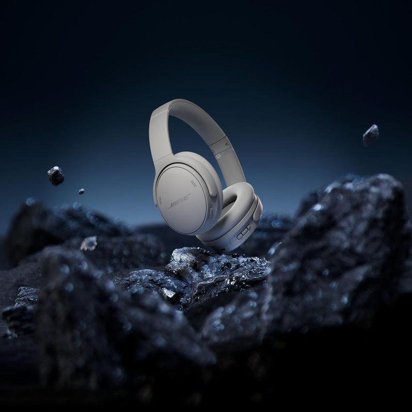 Bose QuietComfort Headphones - Wireless Bluetooth Headphones, Active Over Ear Noise Cancelling and Mic, USB-C Charging, Deep Bass, Up to 24 Hours of Playtime, Moonlight Grey - Limited Edition Color