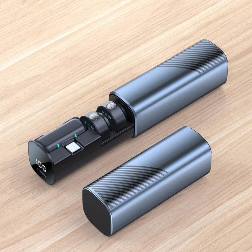 S53 Latest wireless lavalier microphone magnetic suction model for mobile live streaming, interview microphone noise reduction