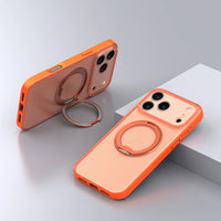 Upgraded 360 Magnetic Stand for iPhone 17 Pro Max Case with Camera Control, Fit for MagSafe with Ring, Mil-Grade Protection, Translucent Slim for iPhone 17 ProMax Case Ostand