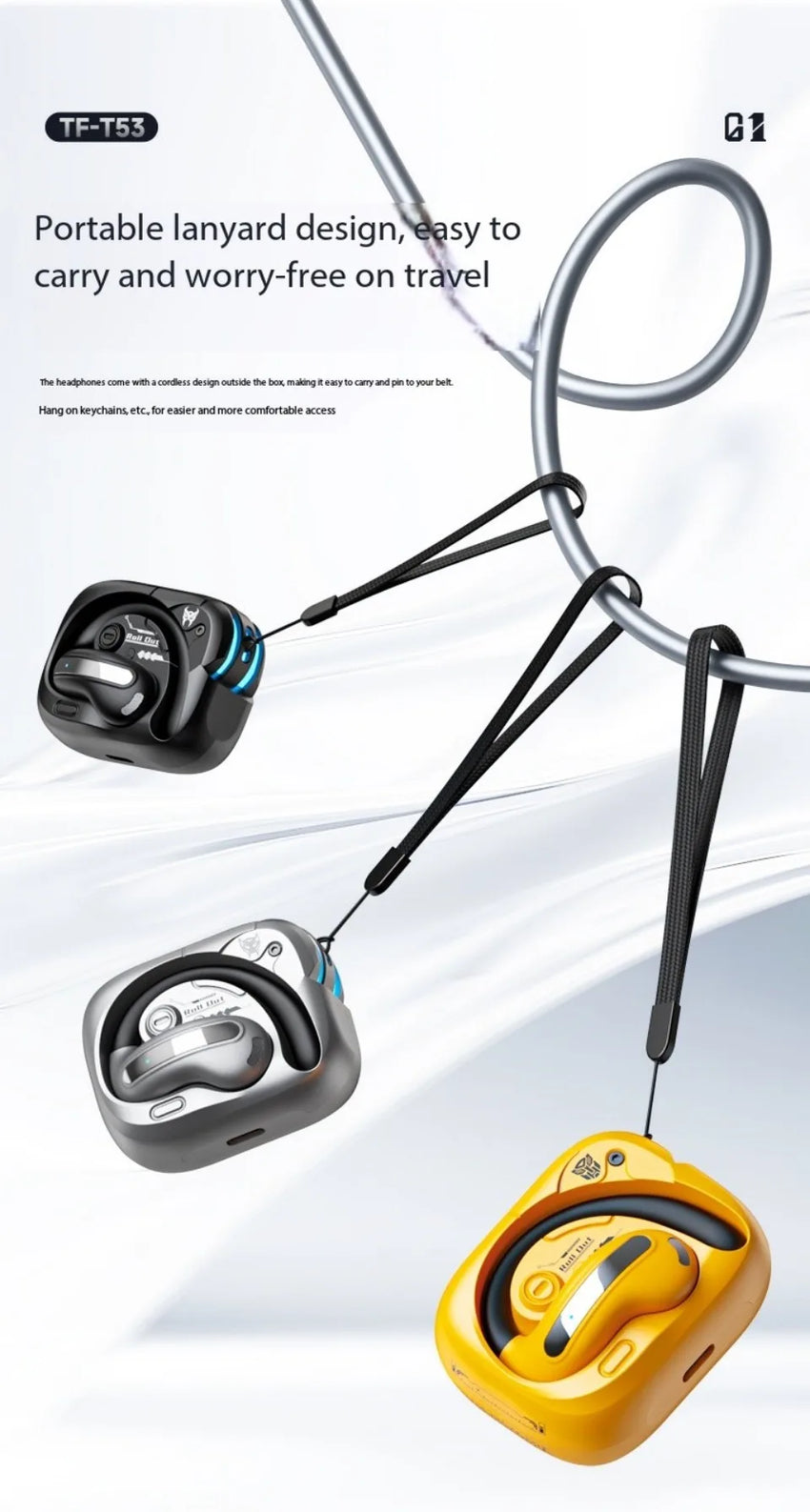 AI Translation Intelligent Open Earphone OWS Bluetooth 6.0 Ultra Long Battery Life ENC Noise Cancelling Sports Office Earphones