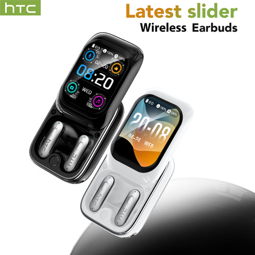 NE48 Seitlich aufschiebbare kabellose Ohrhörer, farbiges HD-Display, Touch-Steuerung, In-Ear-Design, Multifunktionssteuerung, Hintergrundbild-Upload, KI-Übersetzungskopfhörer